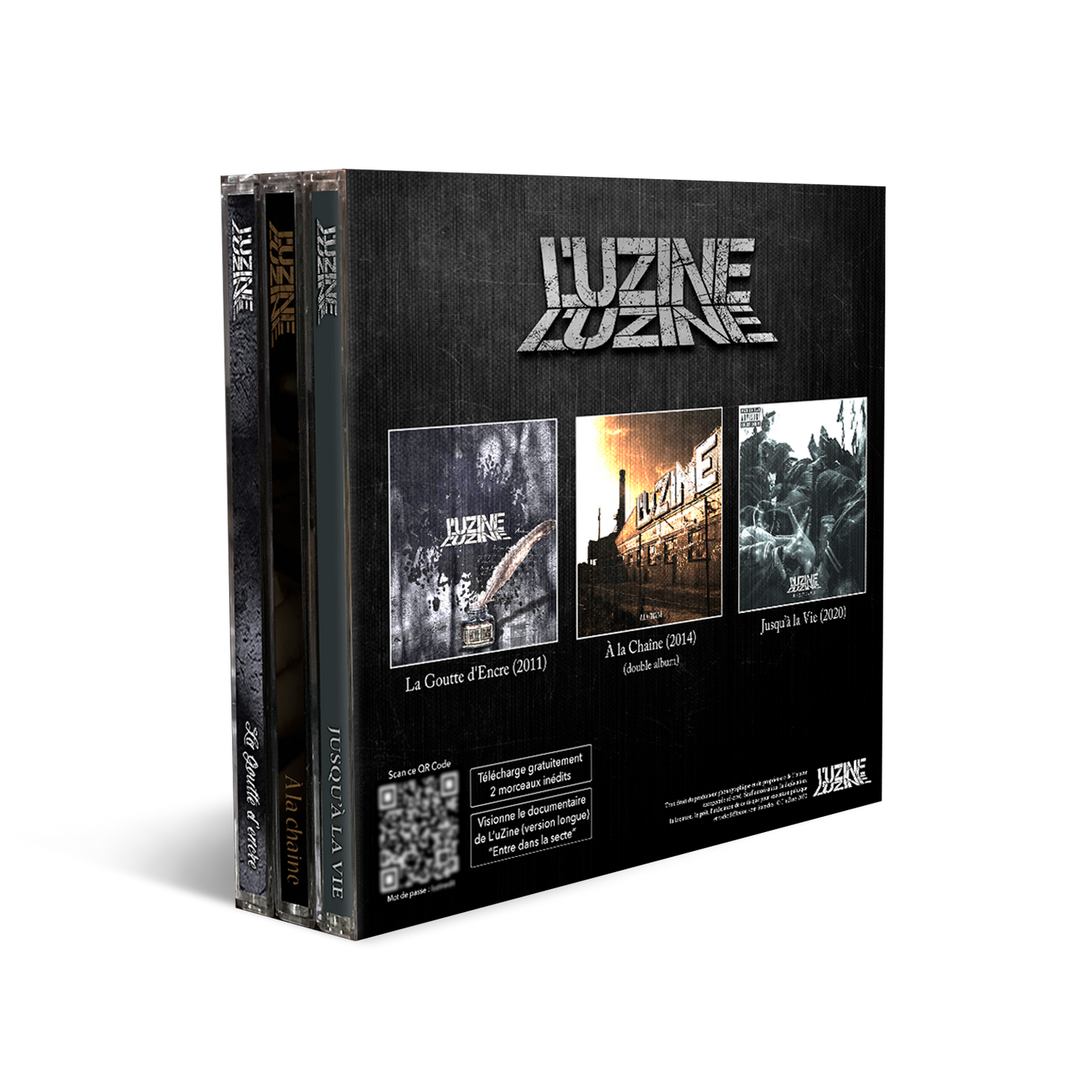 Coffret L'uZine "Jusqu'à la vie"/"La goutte d'encre"/"A la chaine"