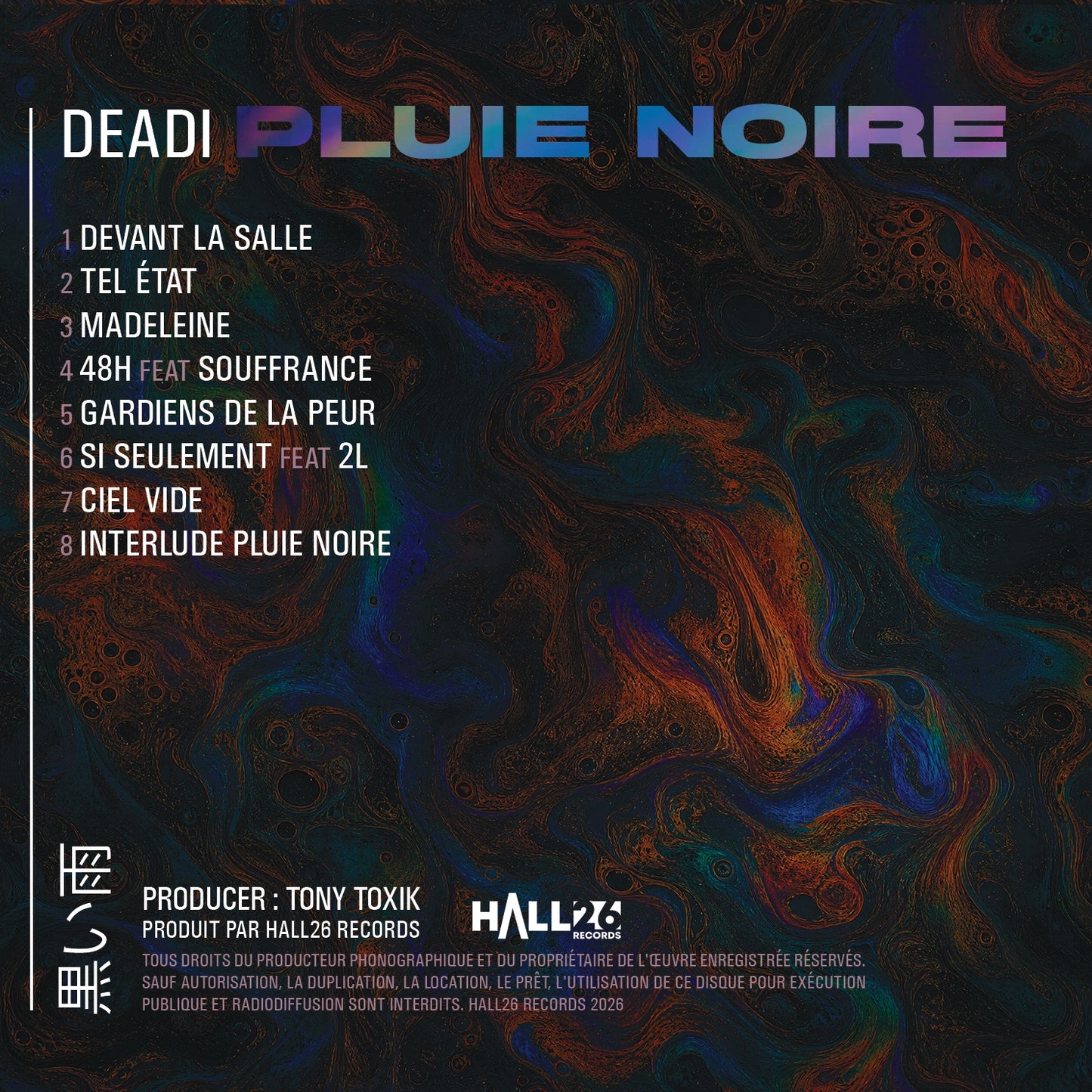 Album CD Deadi - Pluie Noire ( Part I ) - PRÉVENTE