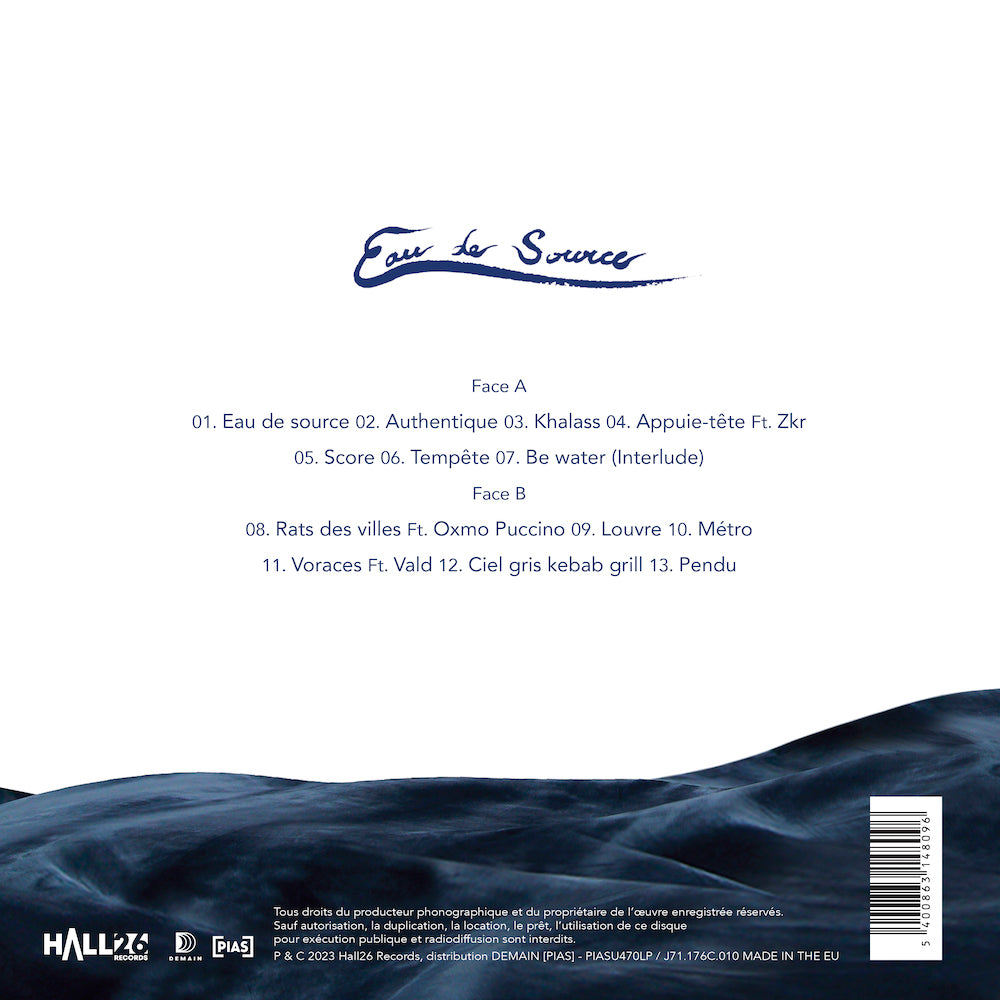 Tracklist vinyle Souffrance - Eau de source